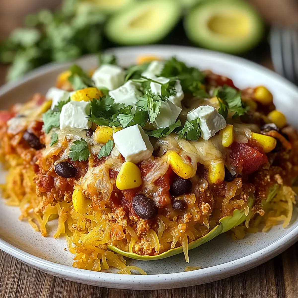 Turkey Enchilada Spaghetti Squash