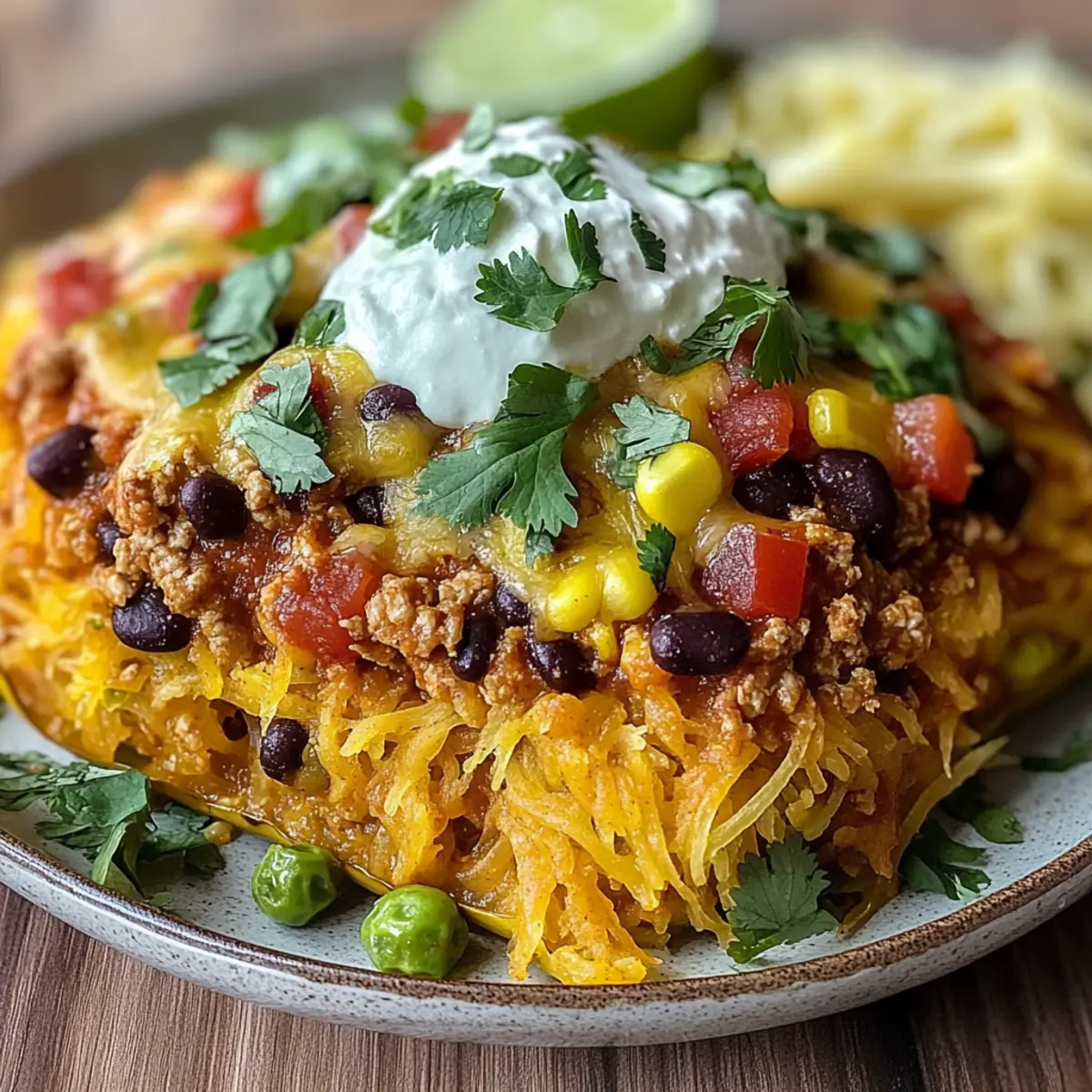 Turkey Enchilada Spaghetti Squash