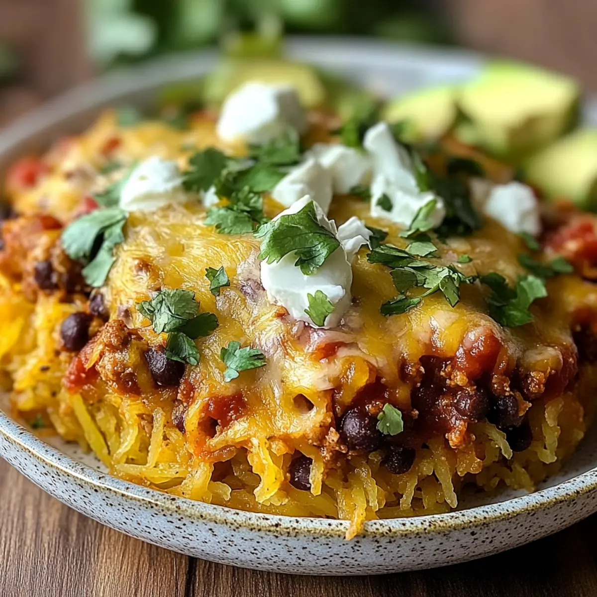 Turkey Enchilada Spaghetti Squash