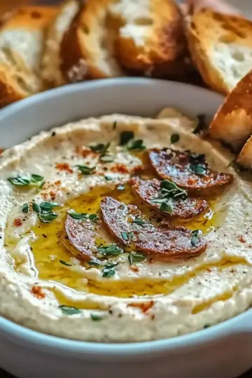 Warm Boursin Dip with Crostini