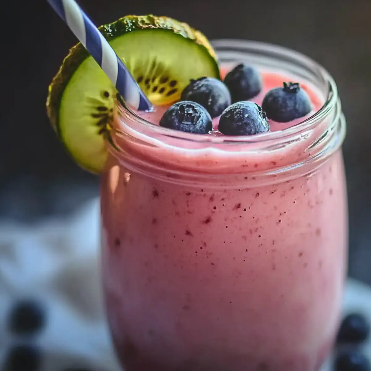 Watermelon Blueberry Protein Smoothie