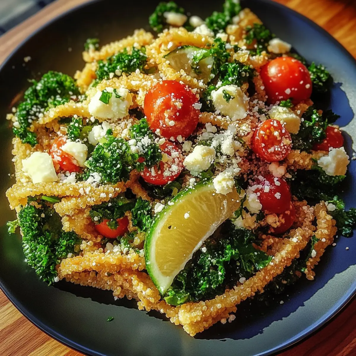 Zesty Quinoa and Kale Salad with Avocado Dressing