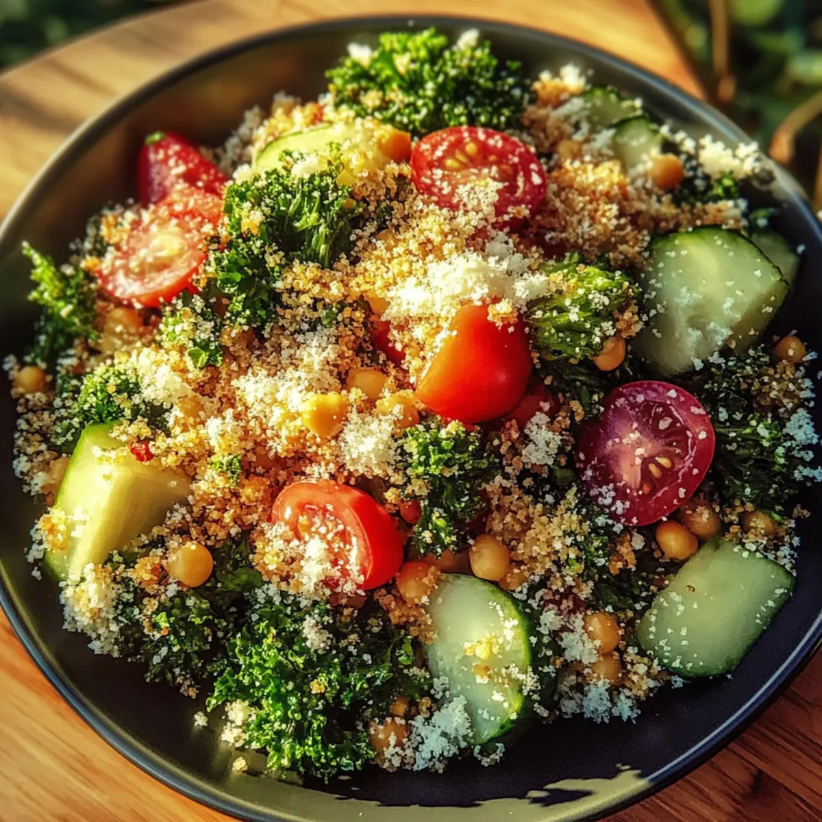 Zesty Quinoa and Kale Salad with Avocado Dressing