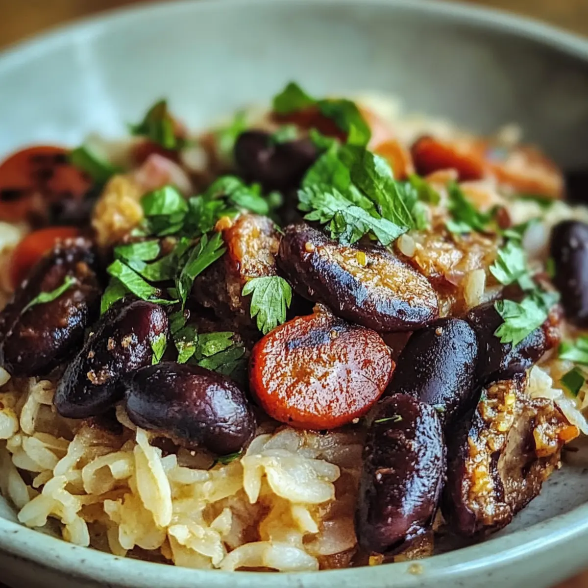 Black Beans, Sausage and Rice Skillet