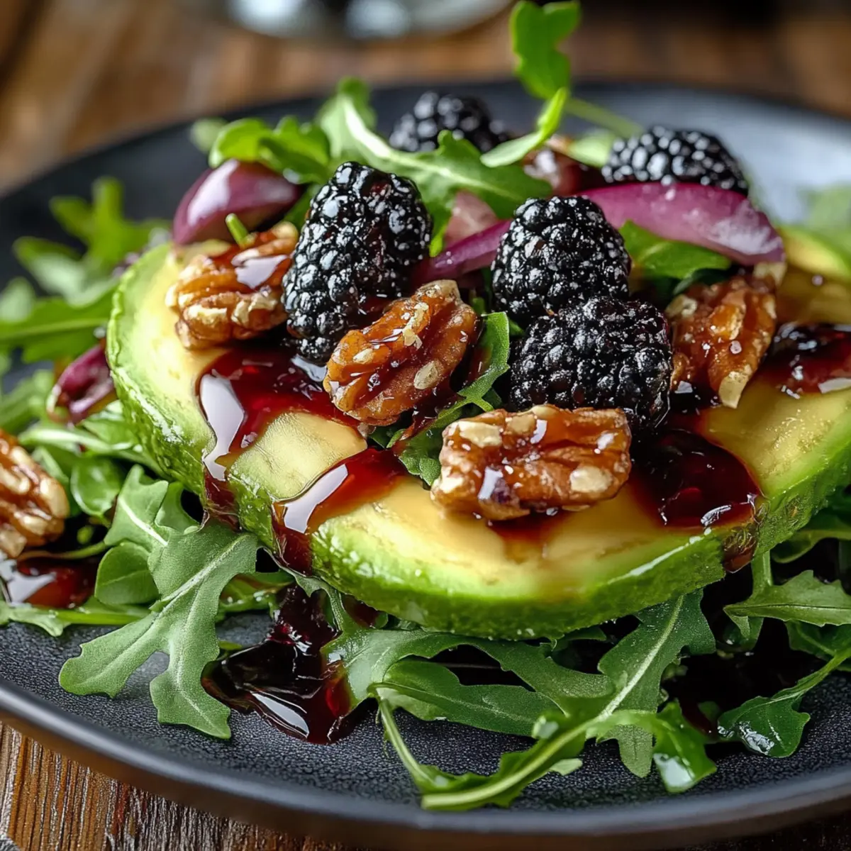 Blackberry Avocado Arugula Salad