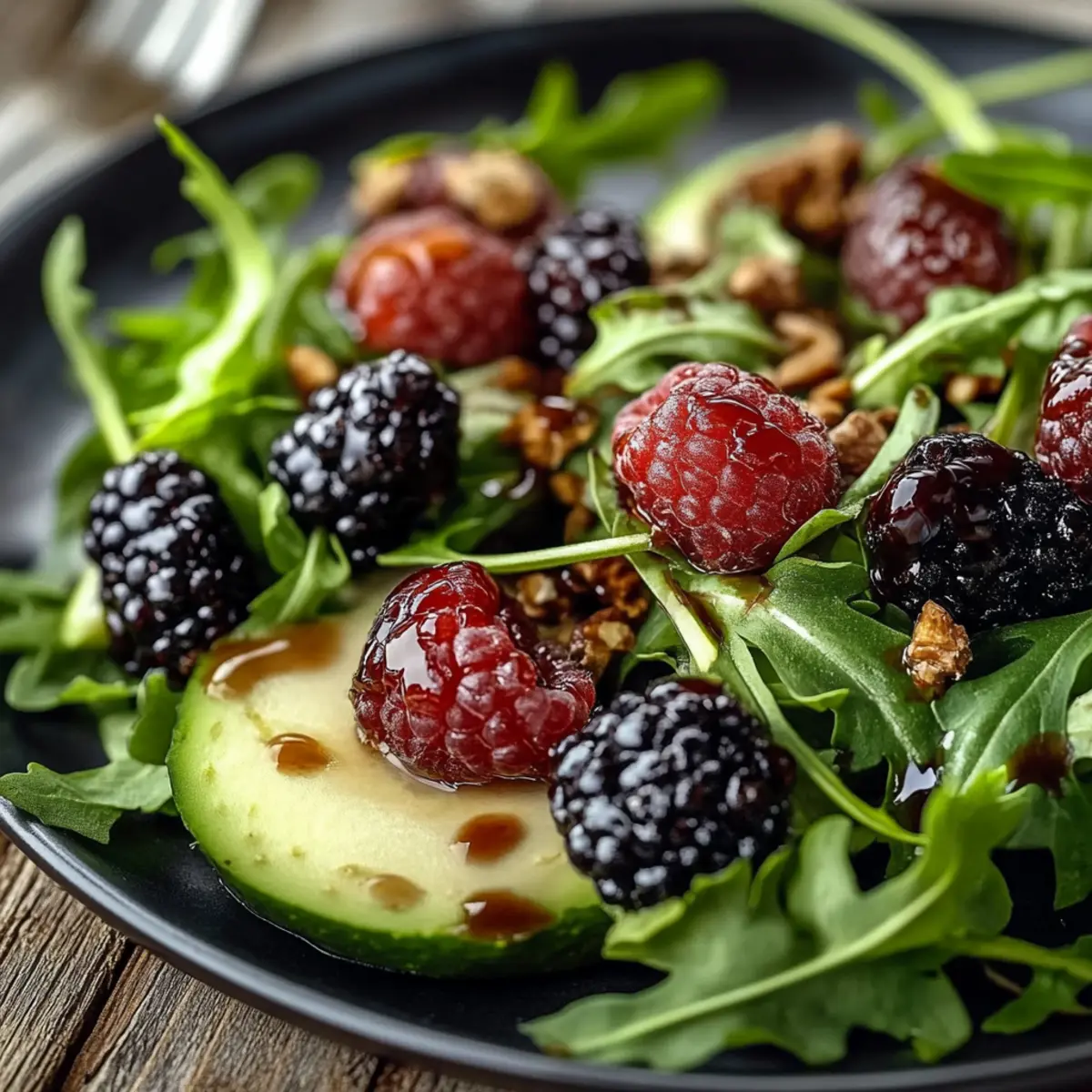 Blackberry Avocado Arugula Salad