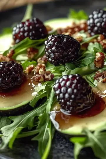 Blackberry Avocado Arugula Salad