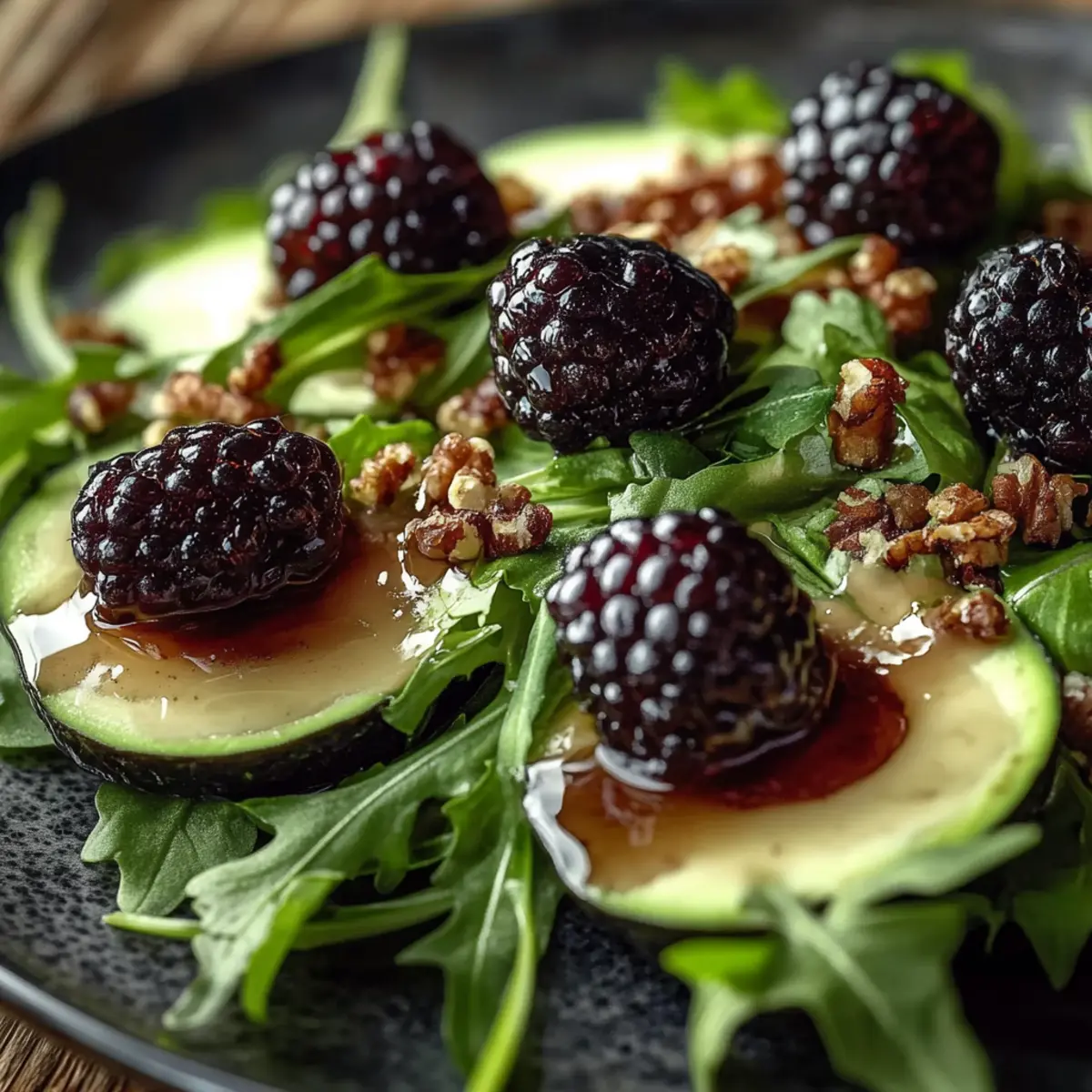 Blackberry Avocado Arugula Salad