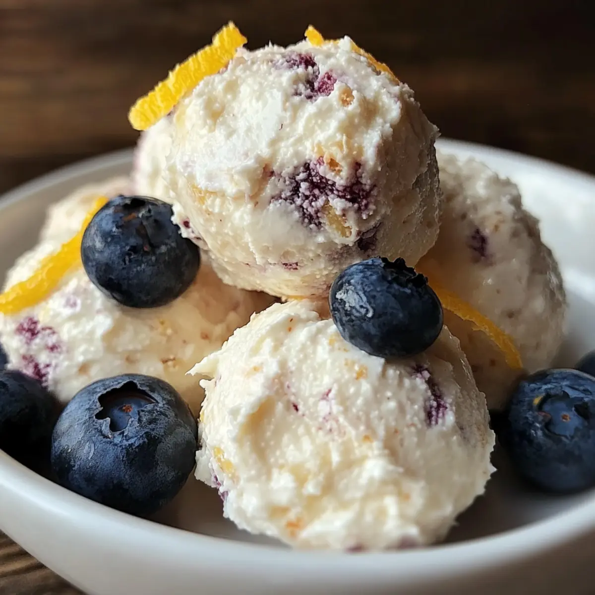 Blueberry and Lemon Zest Cottage Cheese Bites