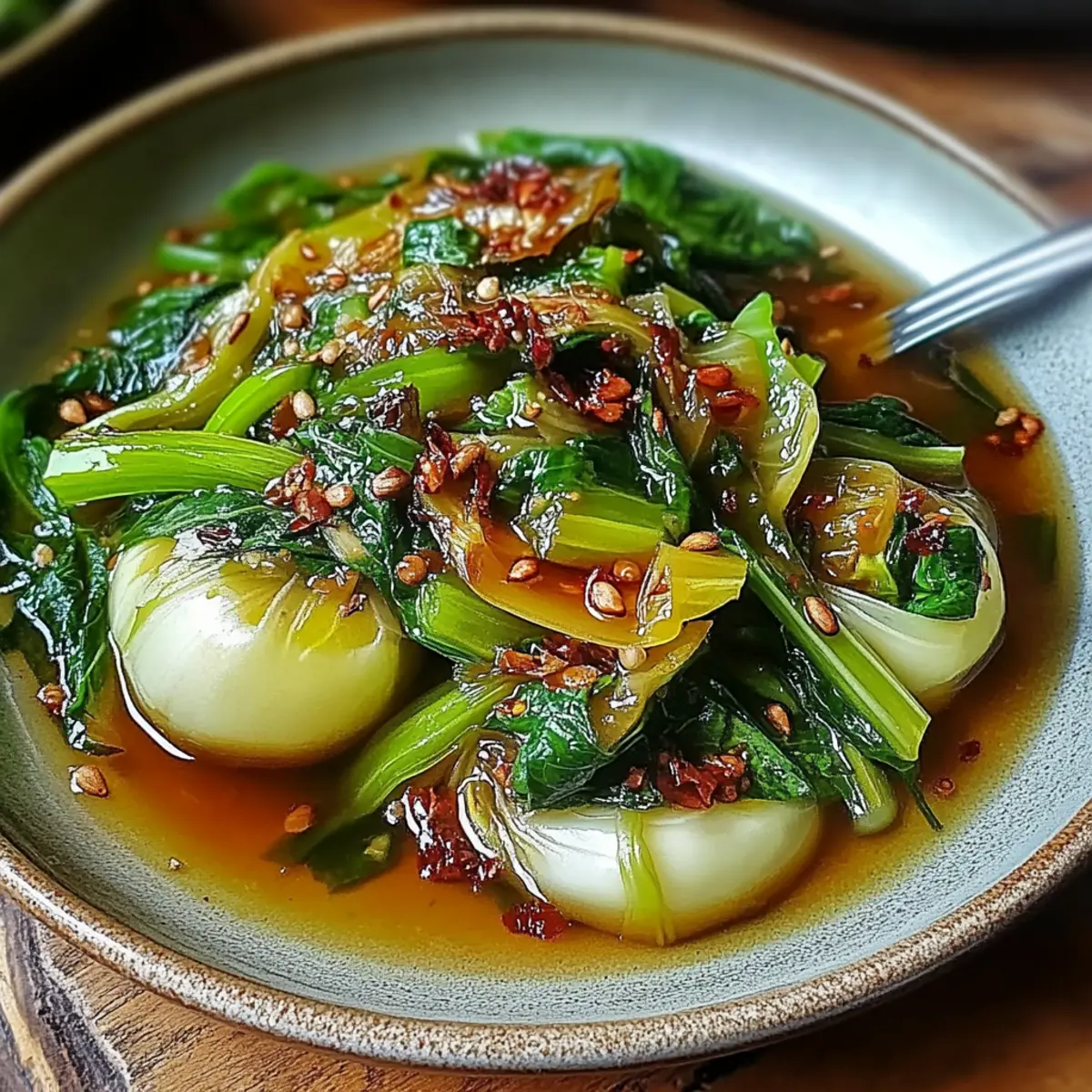 Bok Choy Soup With Garlic And Ginger