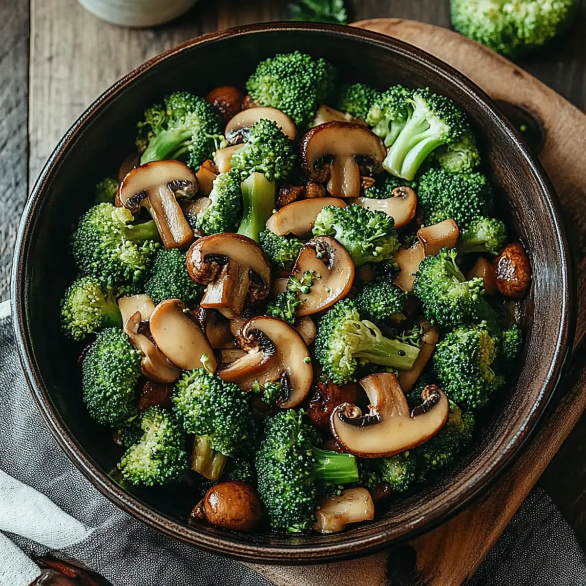 Broccoli and Mushroom Stir Fry