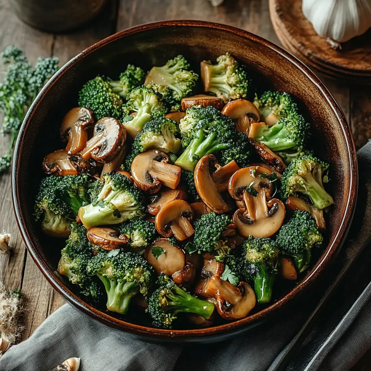 Broccoli and Mushroom Stir Fry