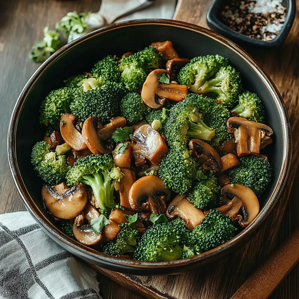 Broccoli and Mushroom Stir Fry