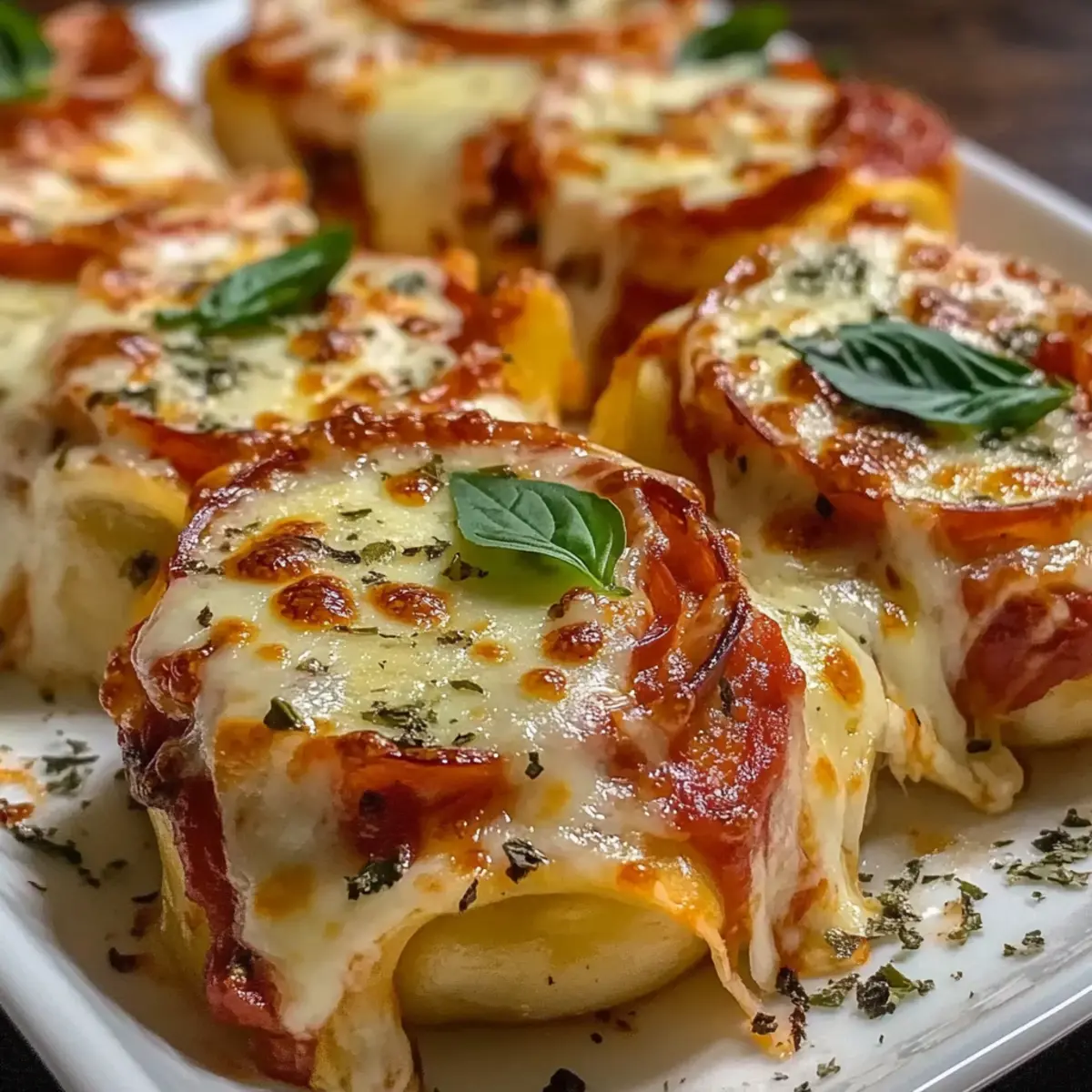 Cheesy Baked Italian Pizza Roses