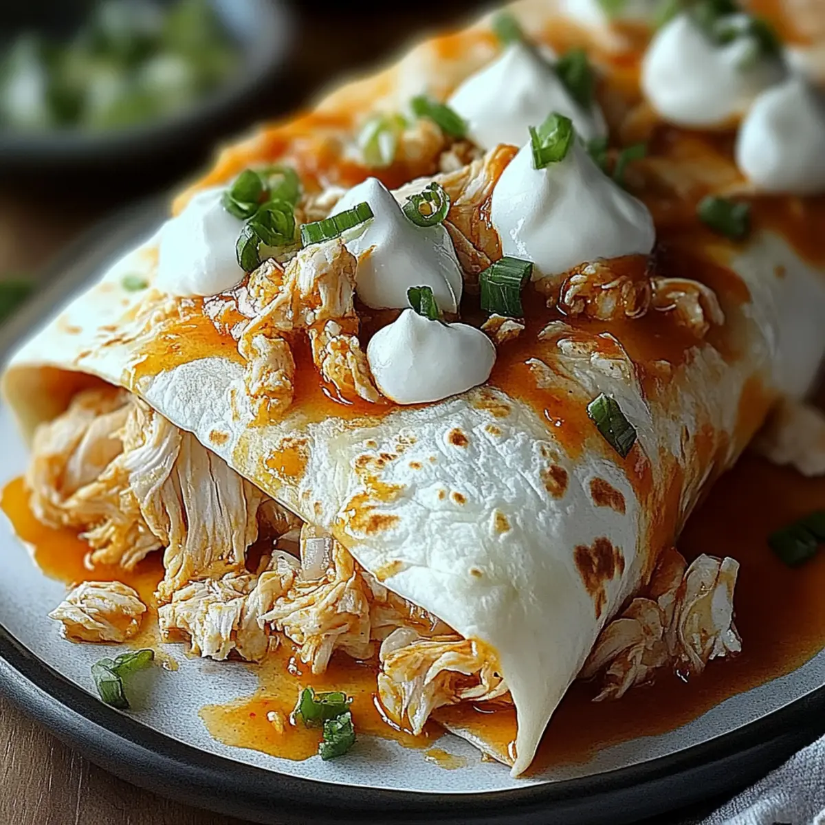 Cheesy Buffalo Chicken Burritos