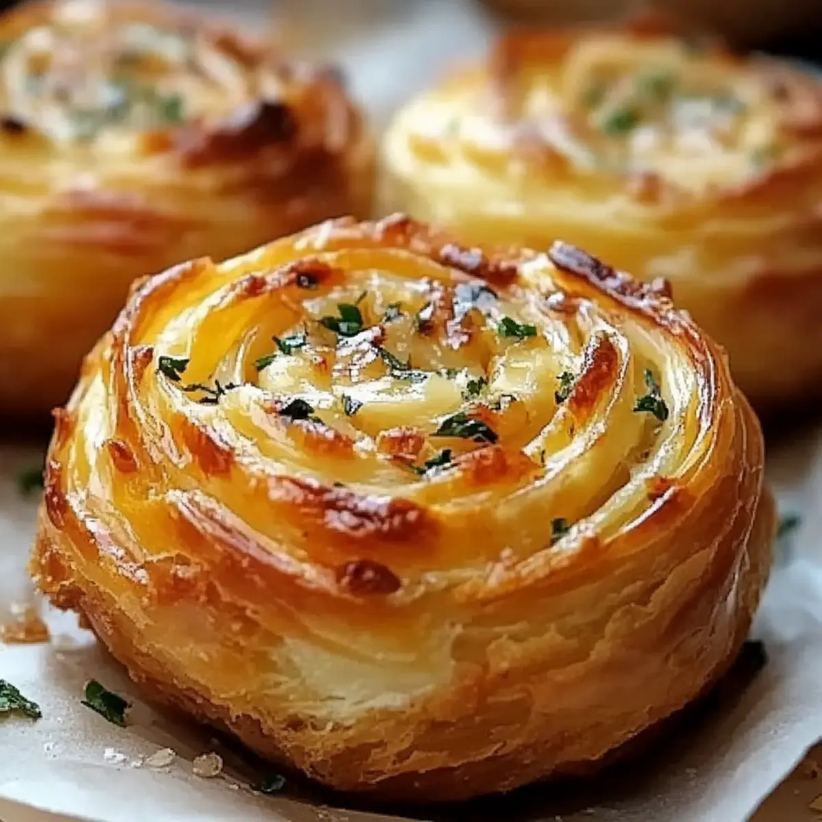 Cheesy Garlic Cruffins