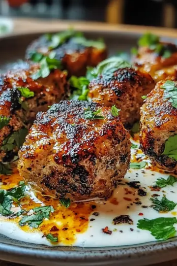 Chicken Kofta with Garlic Yogurt Sauce