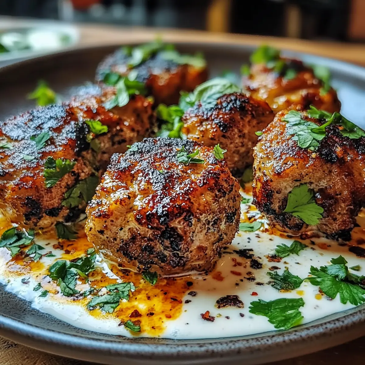 Chicken Kofta with Garlic Yogurt Sauce