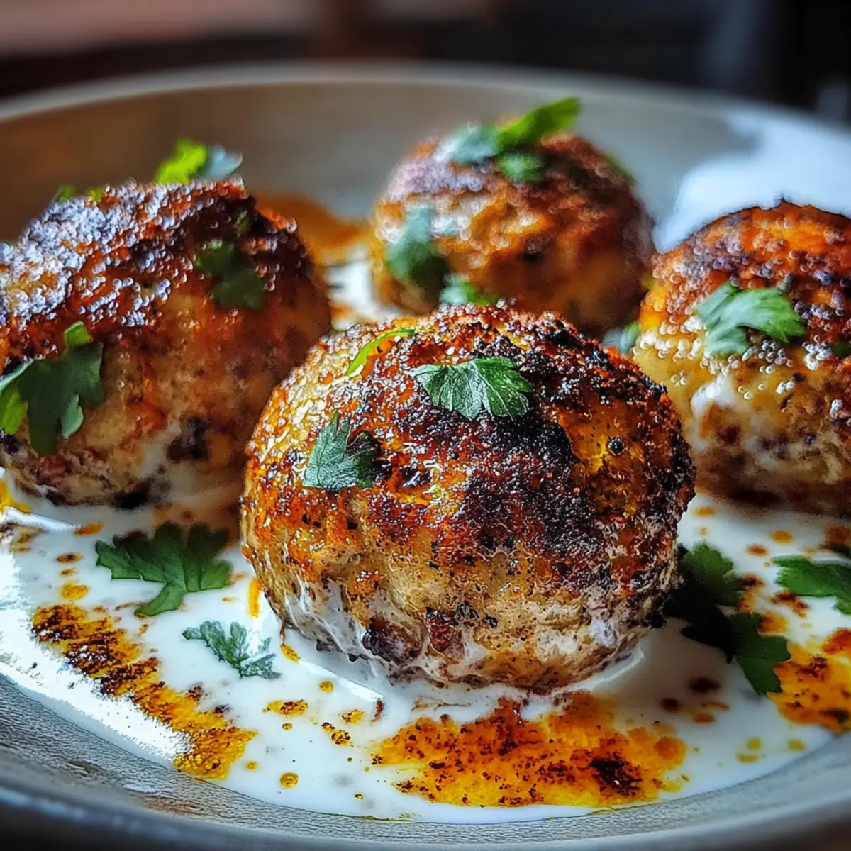 Chicken Kofta with Garlic Yogurt Sauce