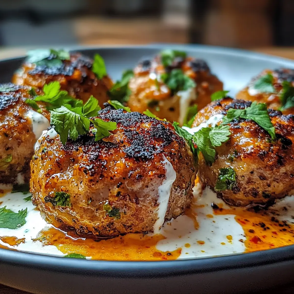 Chicken Kofta with Garlic Yogurt Sauce