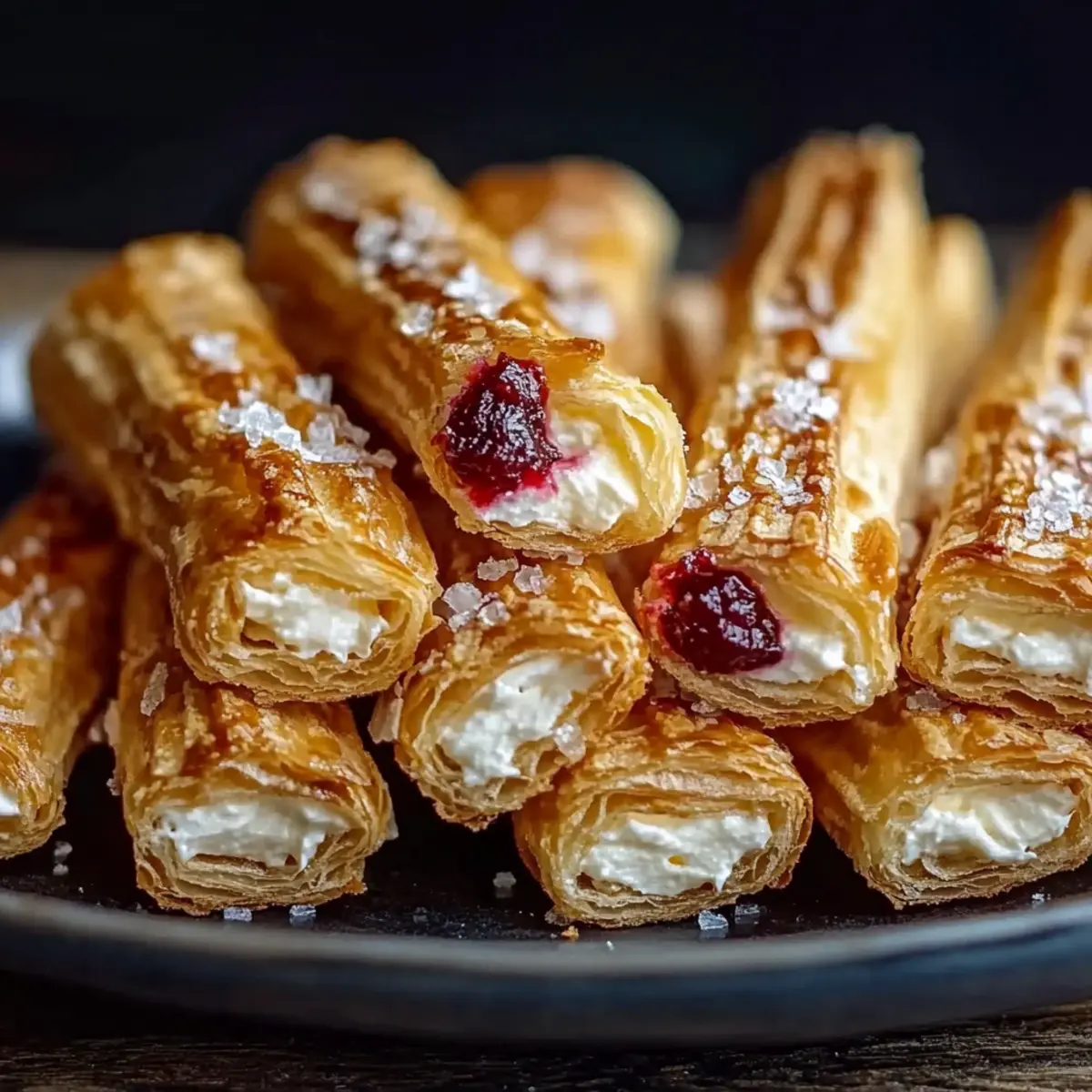 Cranberry Orange Cream Cheese Pastry Straws