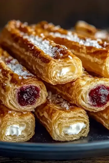 Cranberry Orange Cream Cheese Pastry Straws