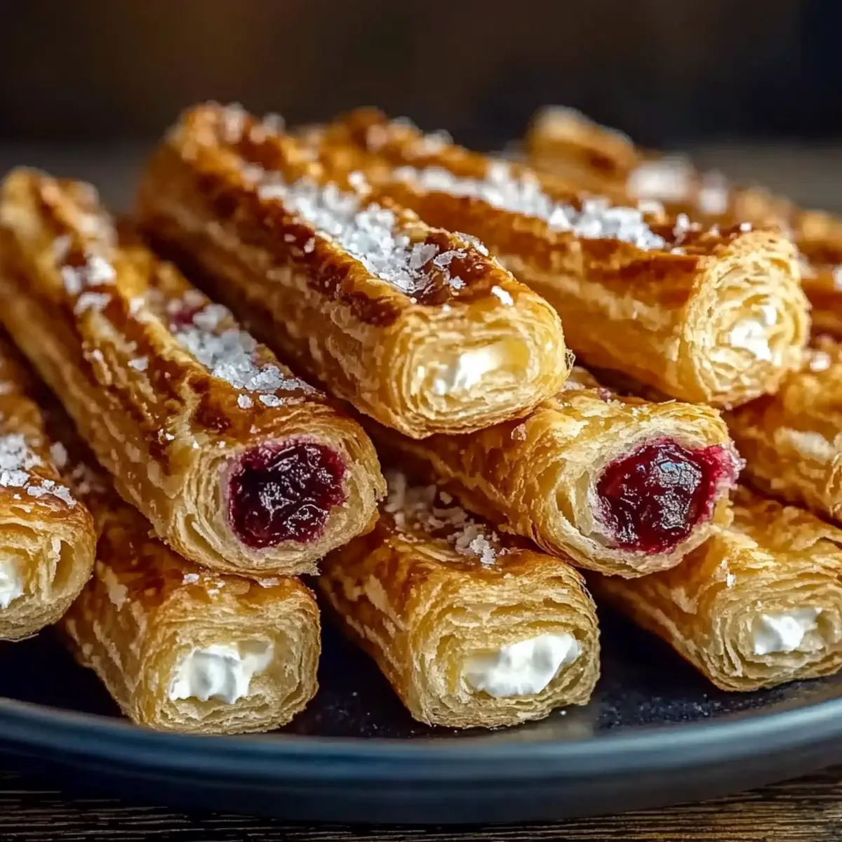 Cranberry Orange Cream Cheese Pastry Straws