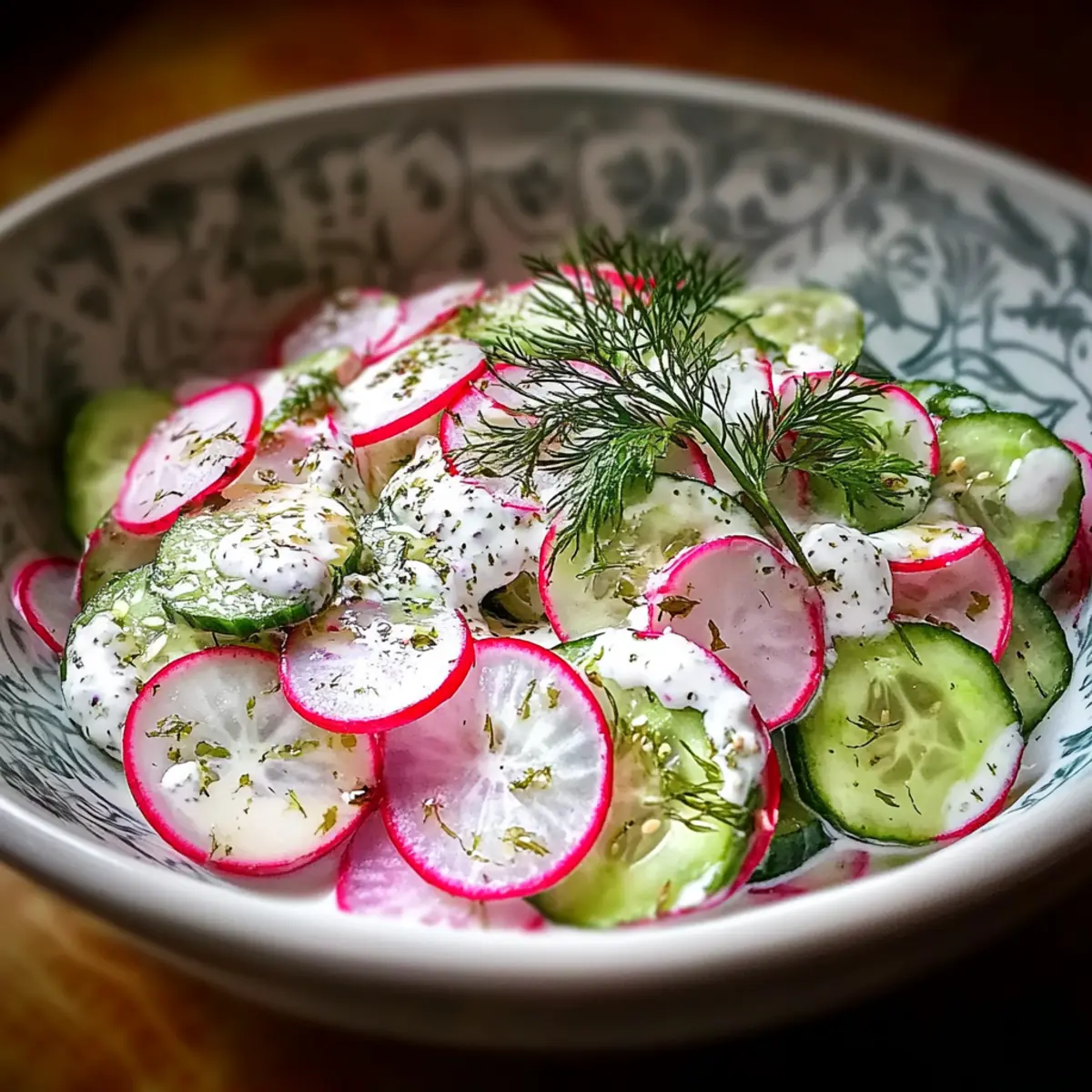 Creamy Cucumber Radish Salad