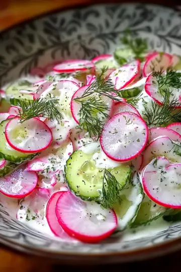 Creamy Cucumber Radish Salad