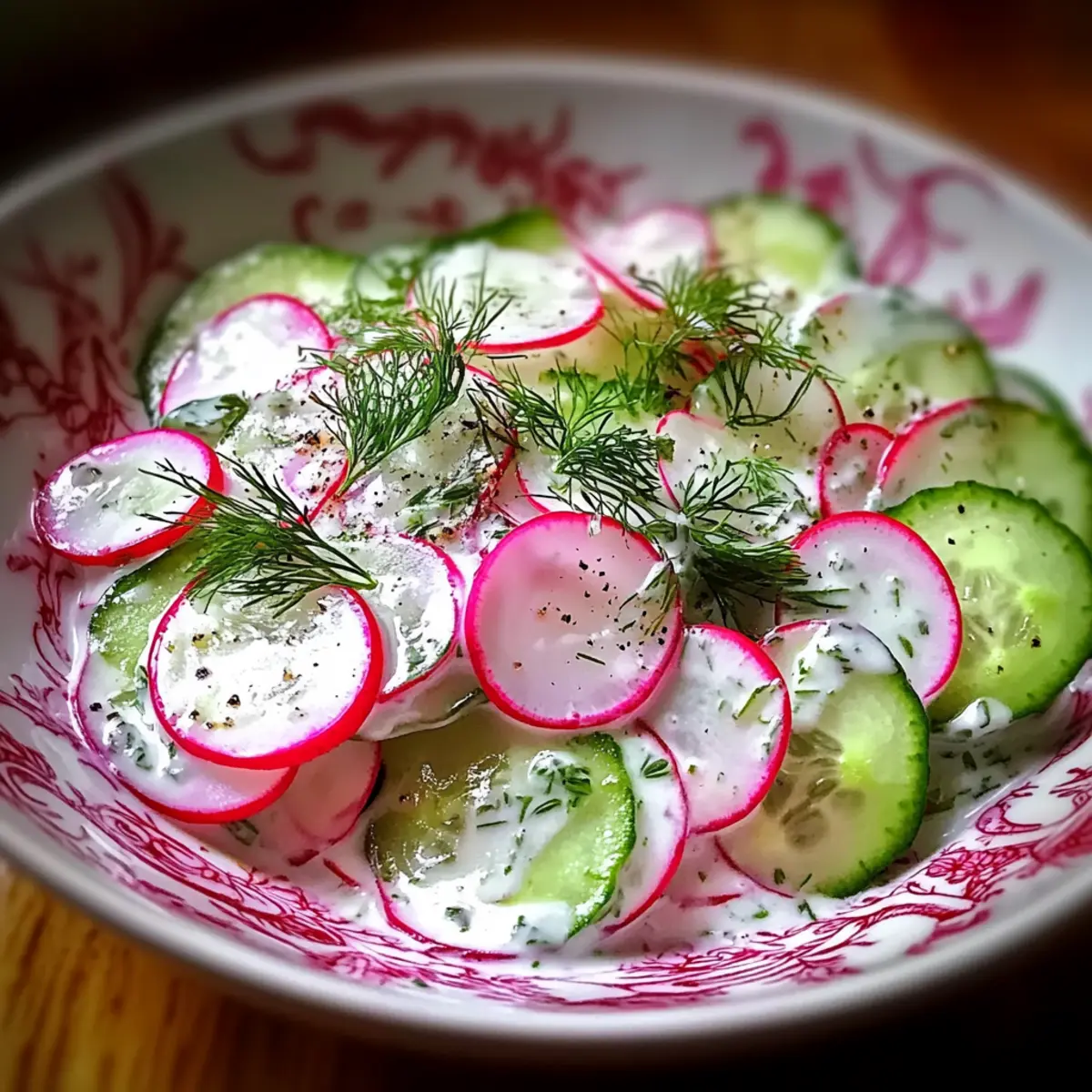 Creamy Cucumber Radish Salad