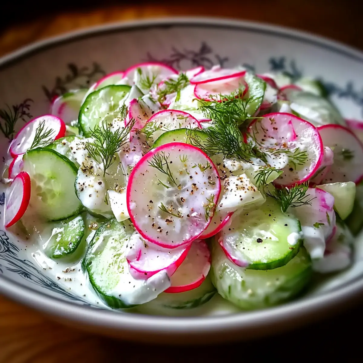 Creamy Cucumber Radish Salad