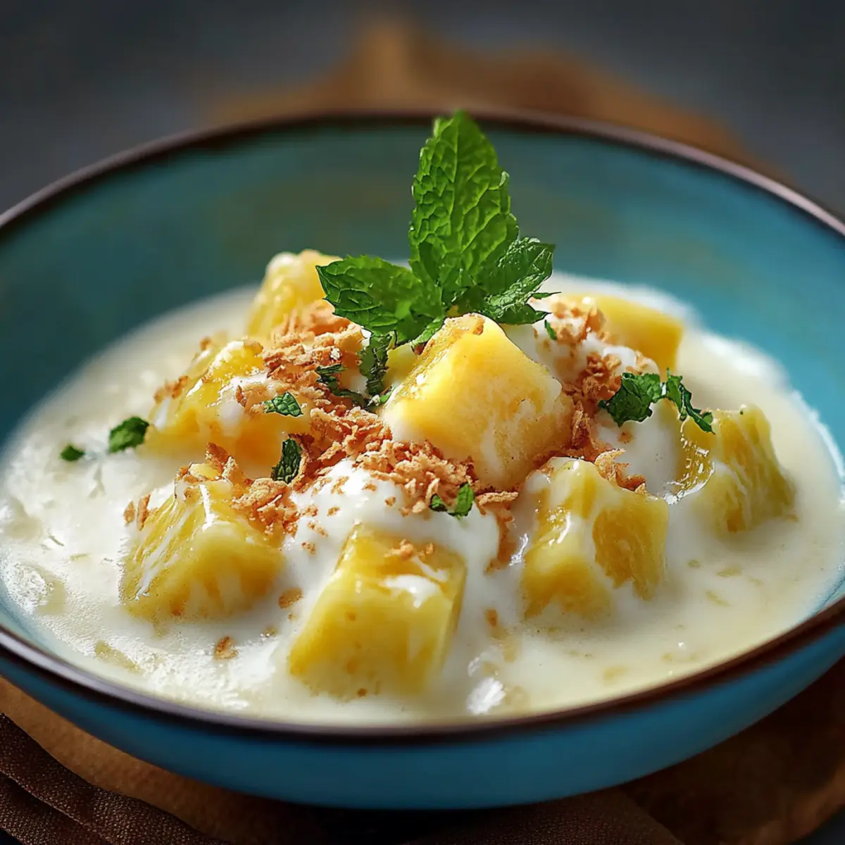 Creamy Frozen Tropical Pins Colada