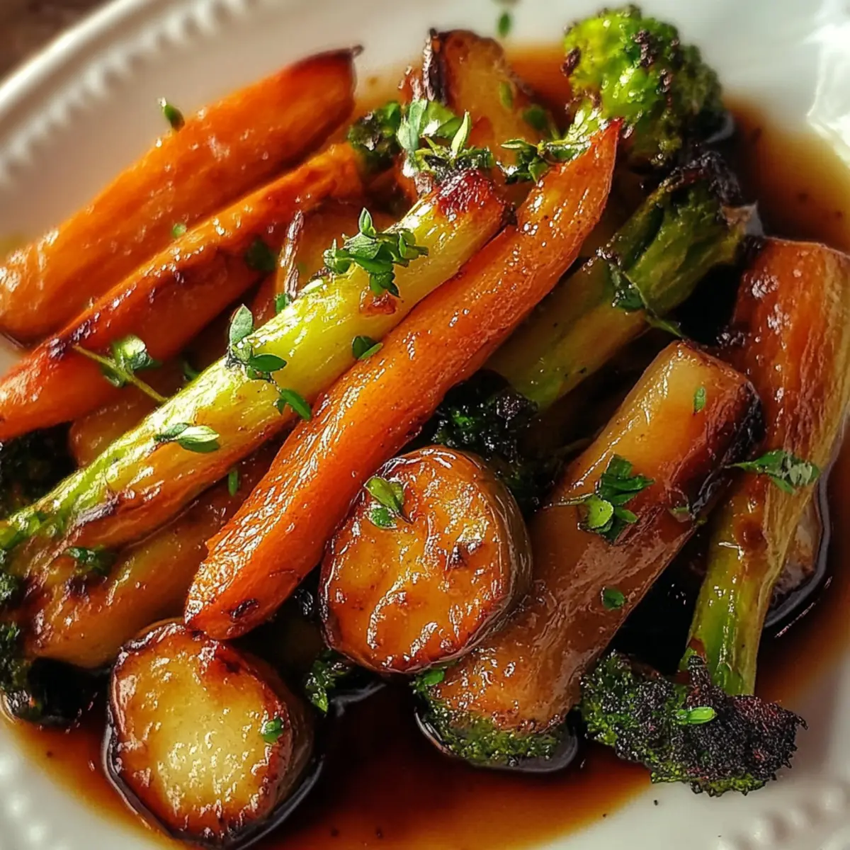 Crispy Maple Glazed Carrots and Brussel Sprouts