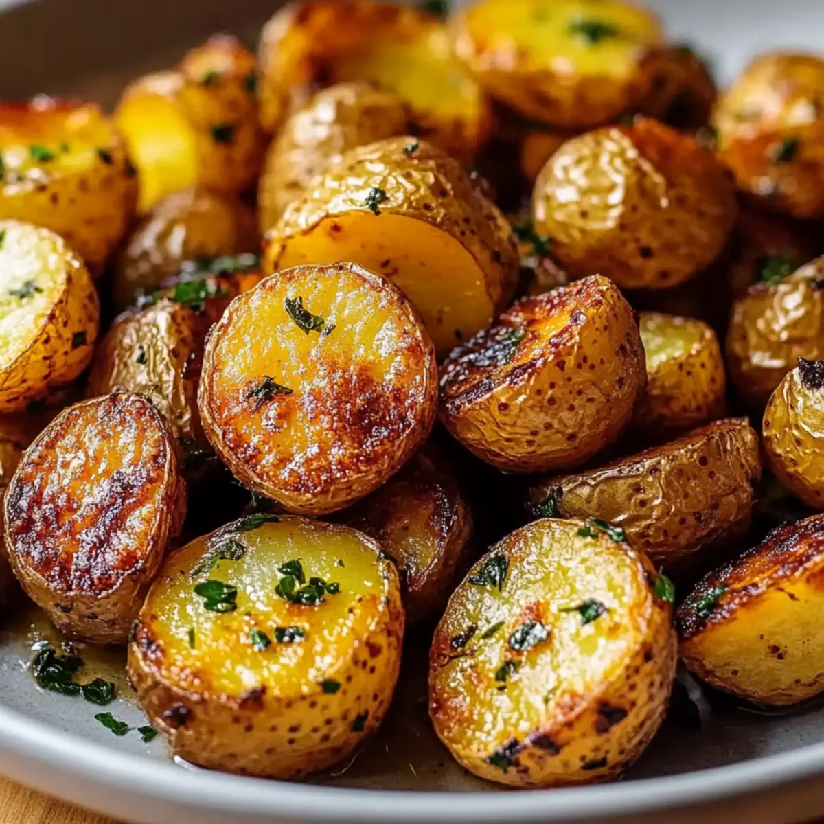 Crispy Roasted Mustard Potatoes