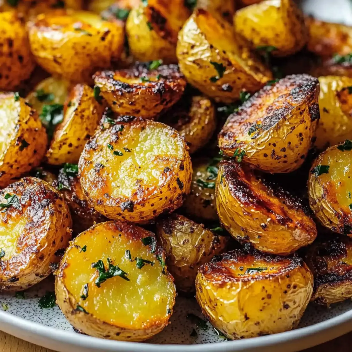 Crispy Roasted Mustard Potatoes