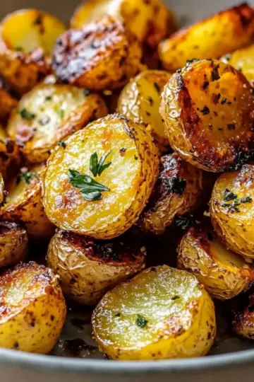 Crispy Roasted Mustard Potatoes