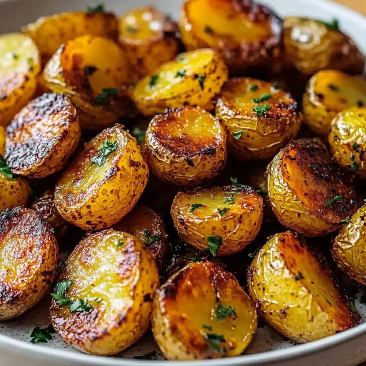 Crispy Roasted Mustard Potatoes