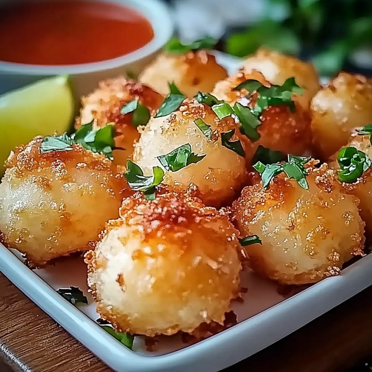 Crispy Shrimp Balls with Sweet Chili Sauce