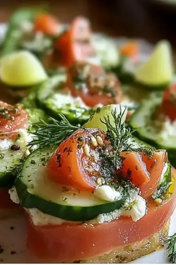 Cucumber Bites with Smoked Salmon