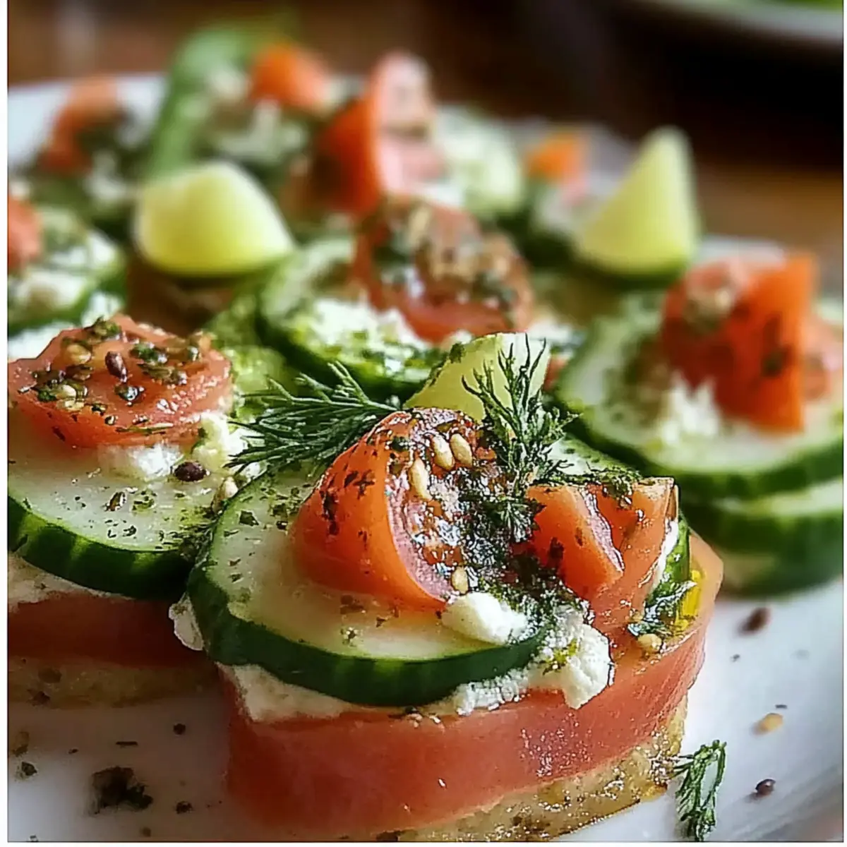 Cucumber Bites with Smoked Salmon