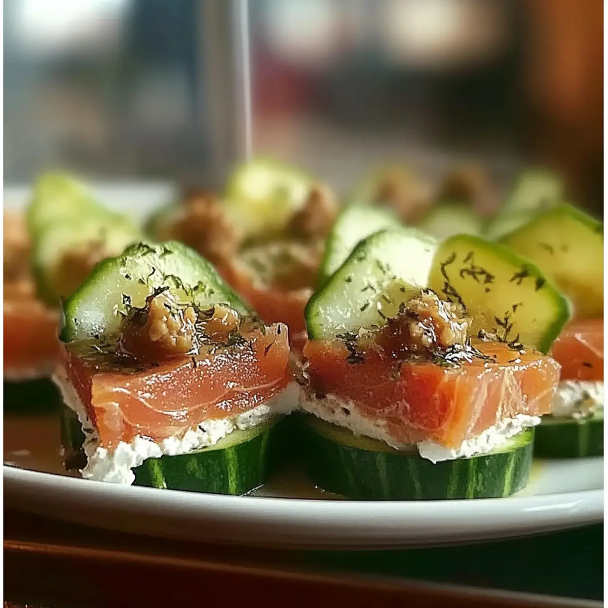 Cucumber Bites with Smoked Salmon