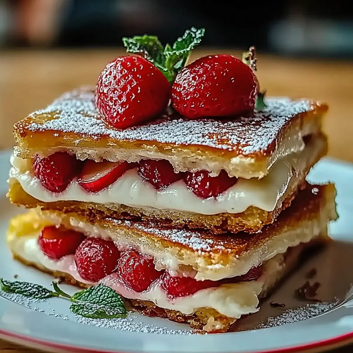 Fried Strawberry Cheesecake Sandwiches