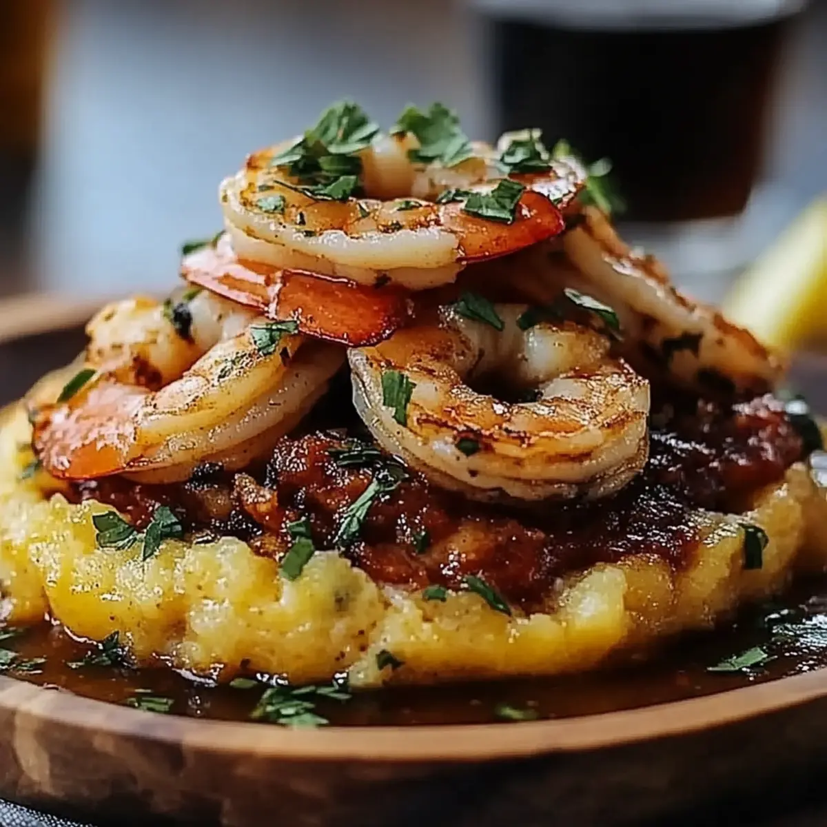 Garlic Shrimp Mofongo