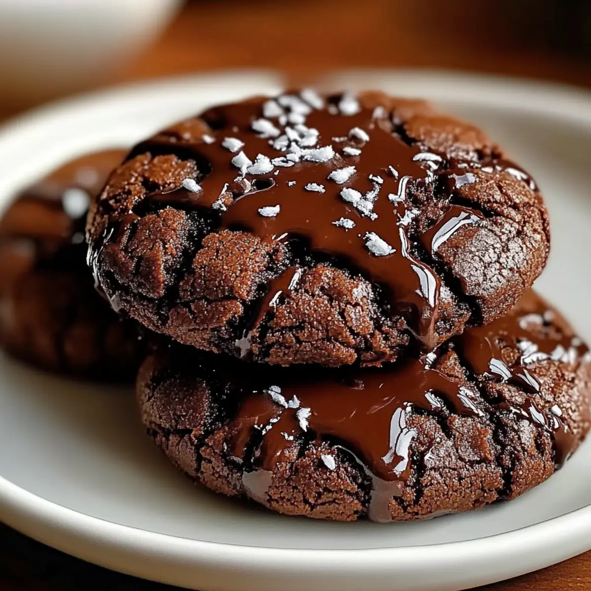 Gooey Chocolate Ganache Cookies