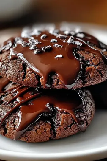 Gooey Chocolate Ganache Cookies
