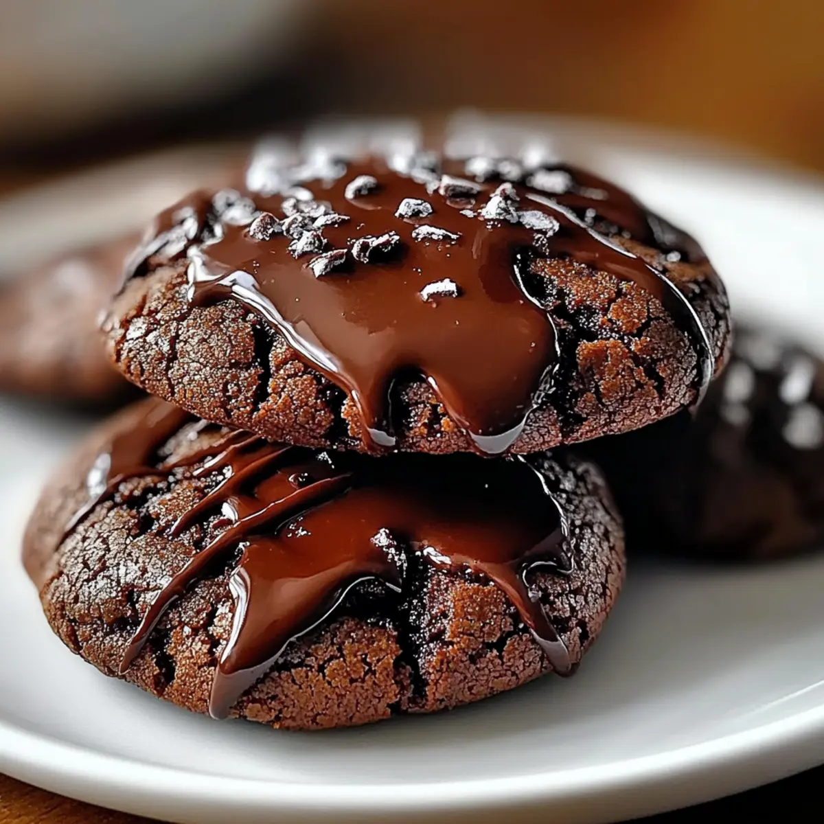 Gooey Chocolate Ganache Cookies