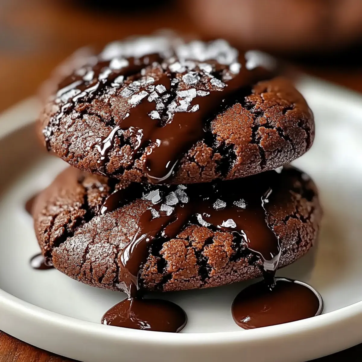 Gooey Chocolate Ganache Cookies
