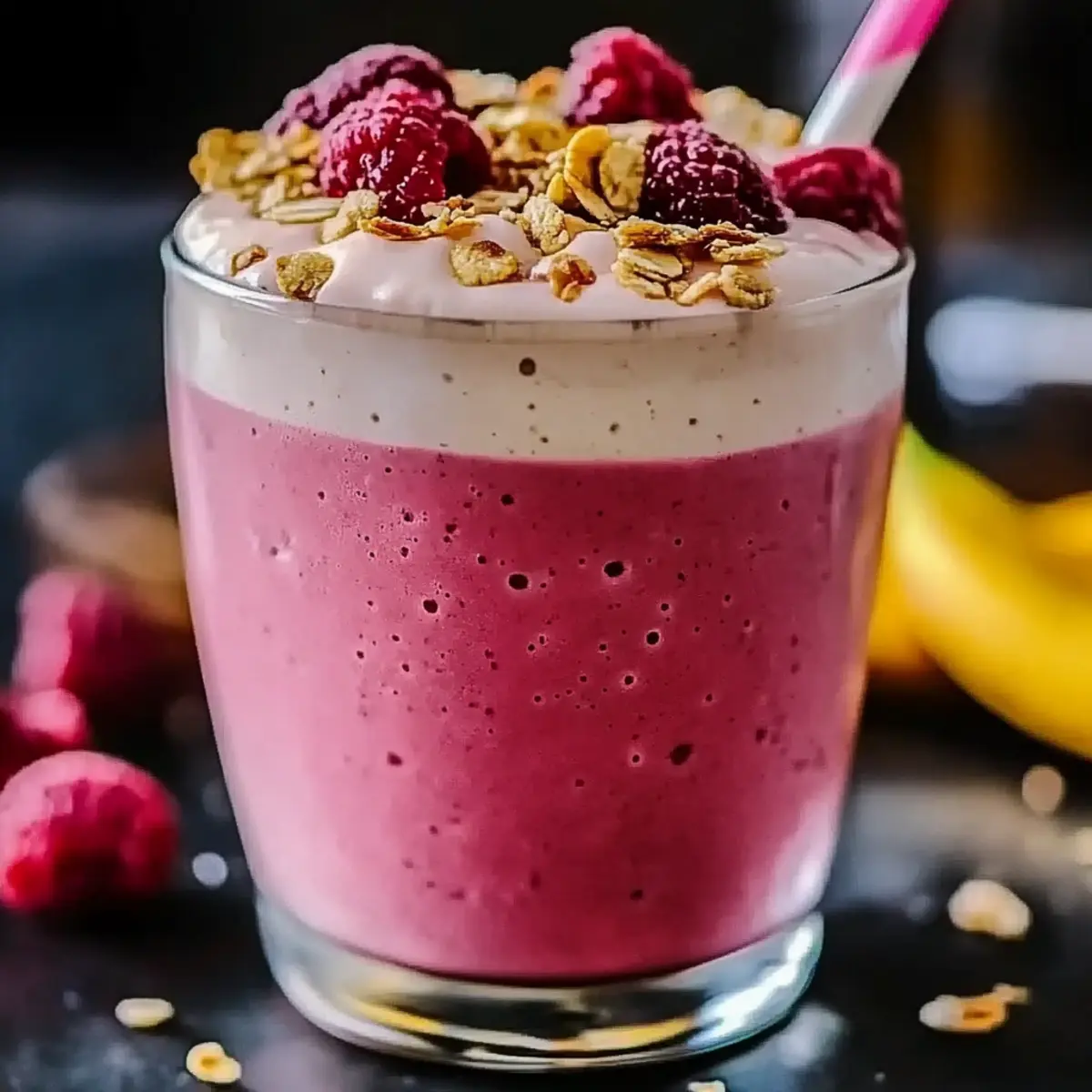 Greek Yogurt Raspberry Protein Shake
