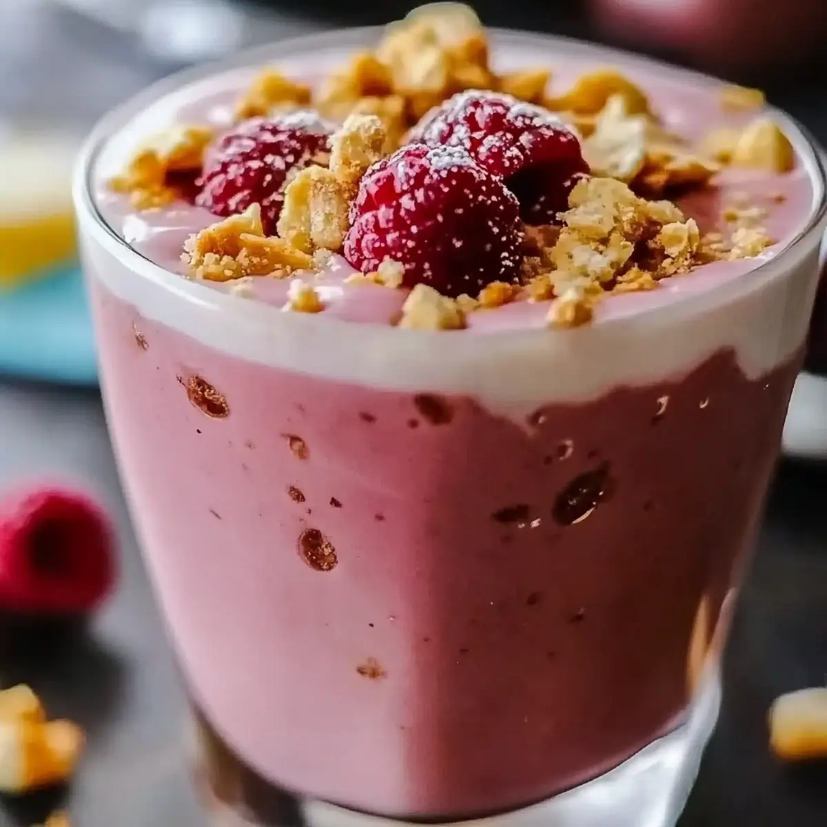 Greek Yogurt Raspberry Protein Shake