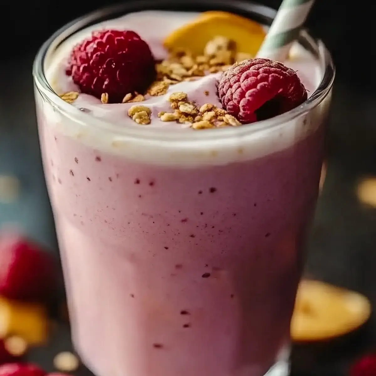 Greek Yogurt Raspberry Protein Shake